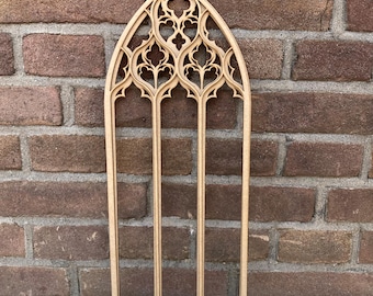 Gothic revival Wall decor, Gothic tracery home decor, Cathedral window frame, gothic scenery, Victorian goth decor, Church window, Altar DIY