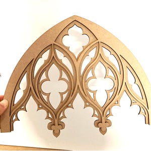 Large Cathedral Arch Wall decor, Gothic tracery home decor, Cathedral window, Frame making, Gothic design, Church window decoration