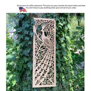 Art Nouveau Window Grille Wall Decor: Unfinished MDF Panel