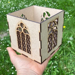 Cathedral arch candle holder, Gothic home decor  DIY kit