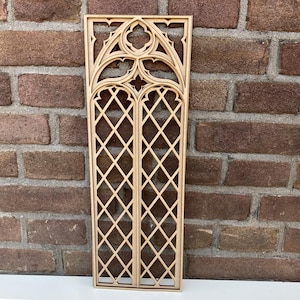 Gothic Window Wall Decor, MDF Arch Panel, Cathedral Style Wall Art, Fantasy Home Accent, Medieval Room Decoration
