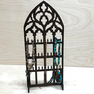 Wood Necklace organiser / Jewelry holder /Jewelry stand / Gift for woman / Gift for her / vanity stand / Jewellery display, Necklace storage
