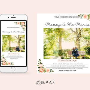 Mama en ik minisessiesjabloon & Instagram-verhaal, Moederdag minisessies, fotograafsjablonen, minisessiesjablonen Mama en ik