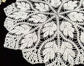 White crochet doily Crochet lace doily Lace table topper White doily 20.5 inches Handmade doilies