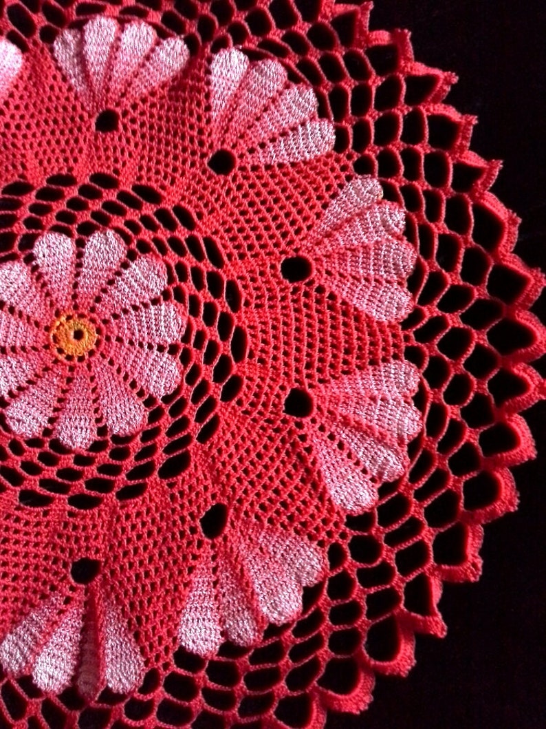 Red Lace Doily Crochet Doilies Crochet Napkins Doilies Etsy