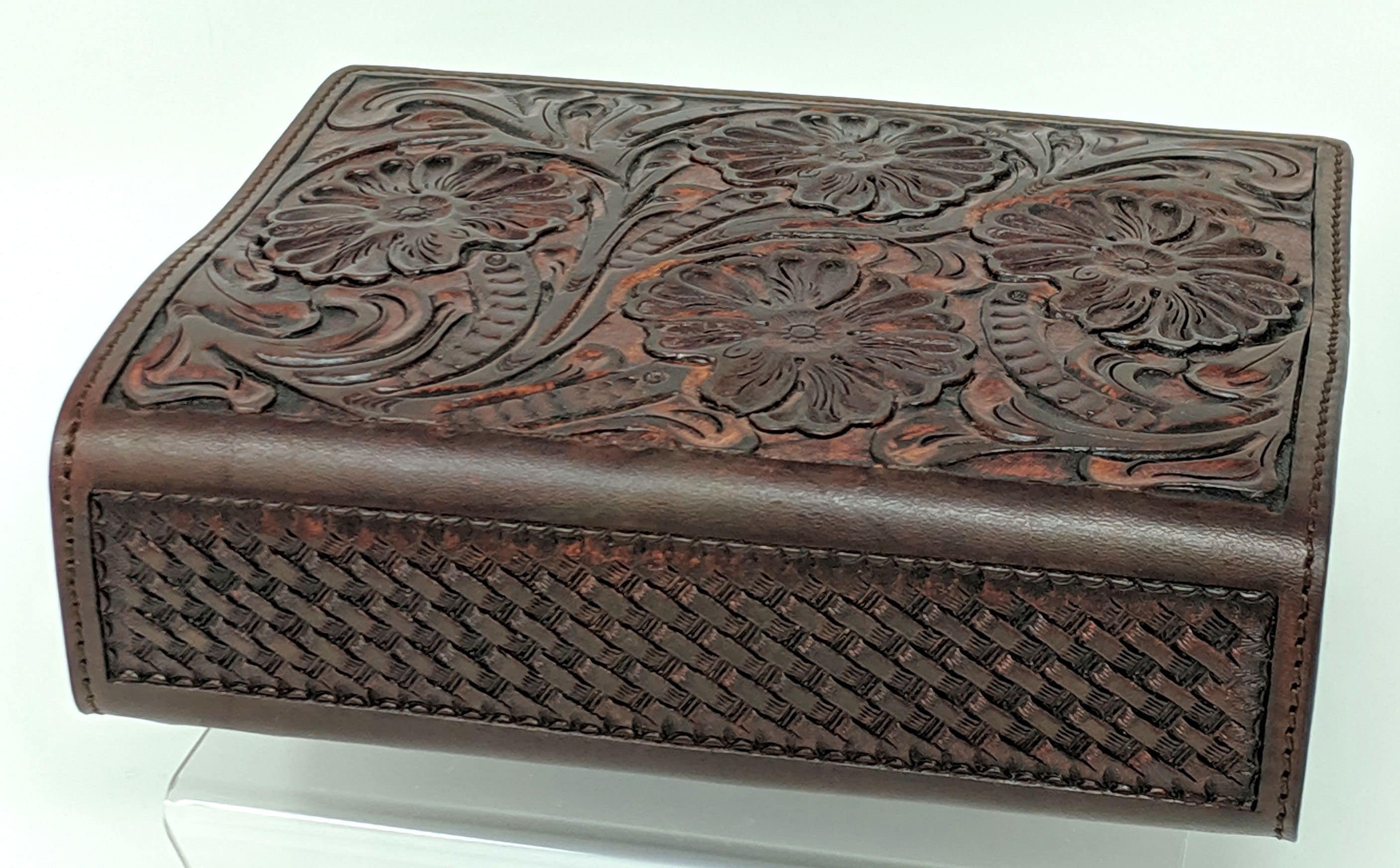 Hand Tooled Saddle Leather Photo Album Vintage Brown Small | Etsy