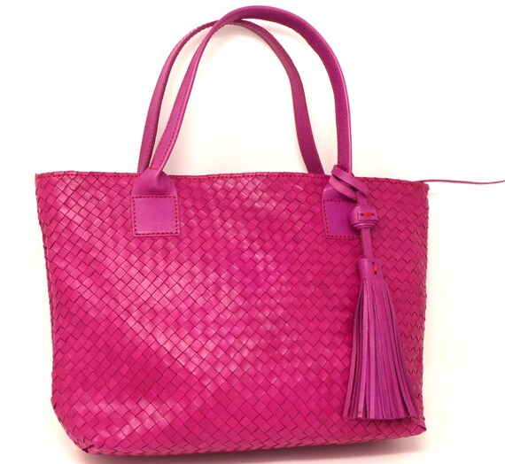bright pink tote bag