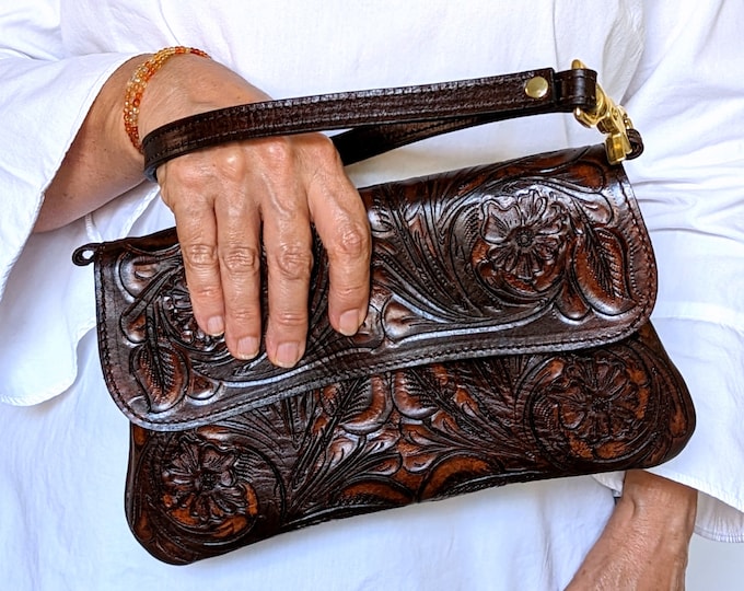 Artisanal Handbag Leather Brown 603676