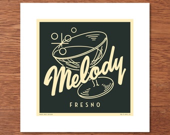 Melody Fresno Fine Art Print - Vintage Retro Art by Magic Bolt Design