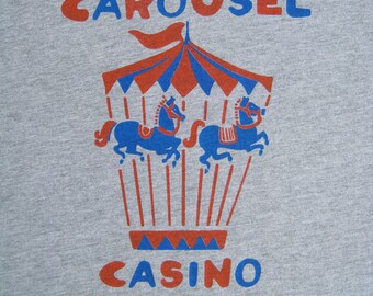 Carousel Casino Las Vegas T-Shirt - Vintage Retro Tees for Men and Women by Magic Bolt Design