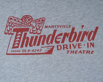 Thunderbird Drive-in Theatre  T-Shirt - Vintage Retro Tees for Men and Women by Magic Bolt Design