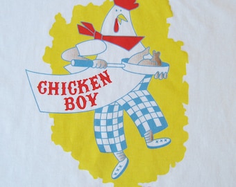 SALE - Chicken Boy Los Angeles T-Shirt - Vintage Retro Tees for Men and Women by Magic Bolt Design - All Women's Sizes ON SALE!