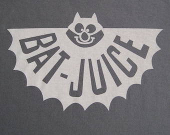 SALE - Bat-Juice T-Shirt - Vintage Retro Tees for Men and Women by Magic Bolt Design - All Women's Sizes ON SALE!