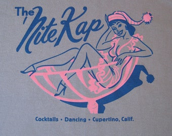 SALE - The Nite Kap T-Shirt - Vintage Retro Tees for Men and Women by Magic Bolt Design - All Women's Sizes ON SALE!