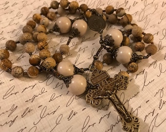 Jasper Rosary with Pardon Crucifix