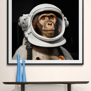The Astronaut Monkey (digital download) Downloadable Art, Printable Artwork, Download and Print