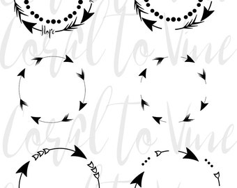 Download Arrow Circle Feather Etsy