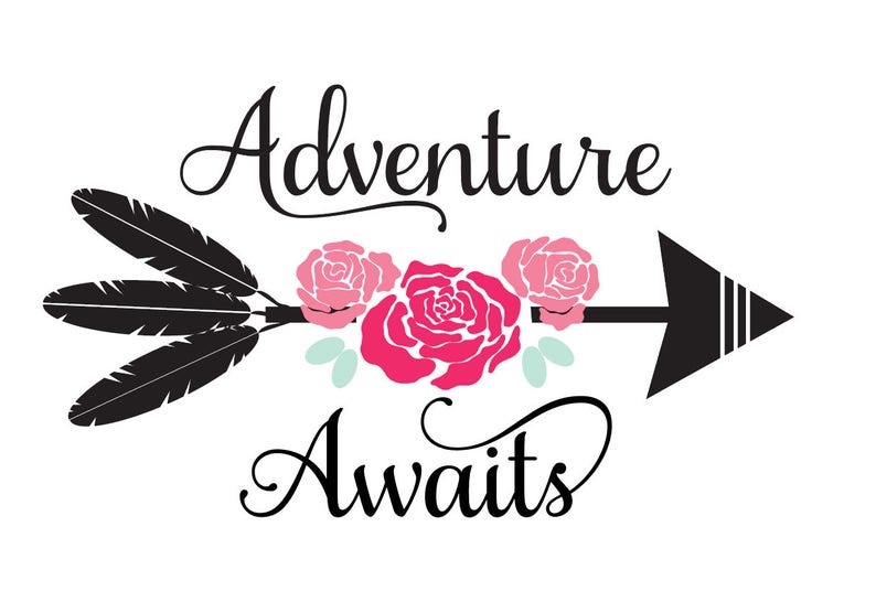 adventure awaits SVG, adventure SVG, arrow SVG, arrows svg, adventures svg, travel svg, explorer svg, floral adventure svg, flower svg image 4