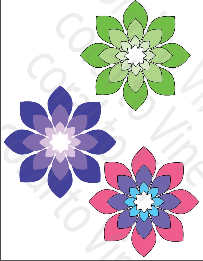 Download Flower svg layer flower svg layering floral svg flower cut ...