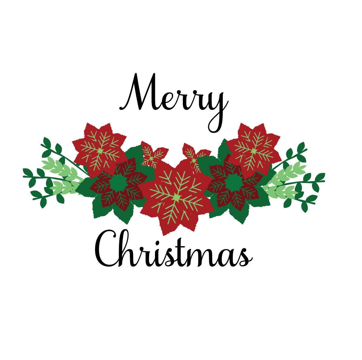 Download poinsettia SVG bouquet svg floral layer svg flower layer ...