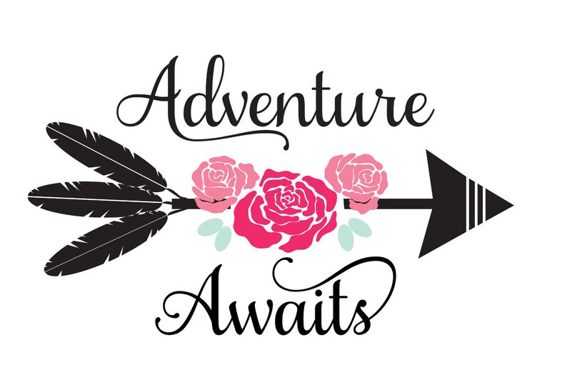 adventure awaits SVG, adventure SVG, arrow SVG, arrows svg, adventures svg, travel svg, explorer svg, floral adventure svg, flower svg image 2