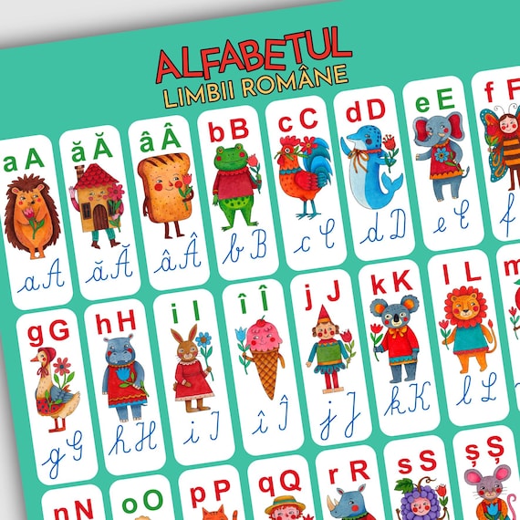 Romanie Letters Romanian Alphabet Letters