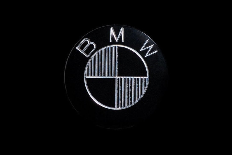 BMW Icon black roundel gas tank badge 2pcs