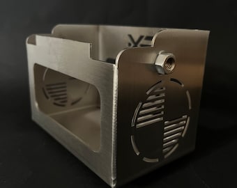 Airhead Rear-mounted battery box stainless steel for bmw r80 and r100