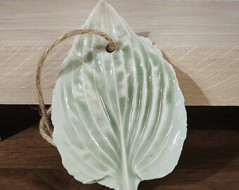 Porcelain Ceramic Hosta Leaf Ornament