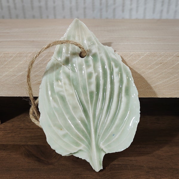 Porcelain Ceramic Hosta Leaf Ornament