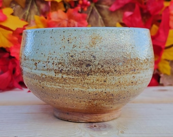 Medium Soda Fired Stoneware Swirl Bowl