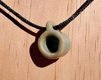 Mini Ceramic Mug Pendant Necklace