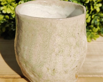 Faceted Speckled Soda Fired Stoneware Tumbler