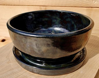Ceramic Planter Metallic Black