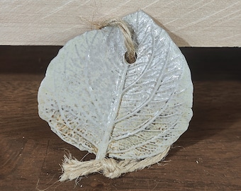 Atmospheric Fired Porcelain Ceramic Leaf Ornament