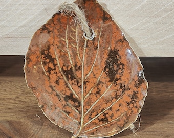 Porcelain Ceramic Poplar Leaf Ornament