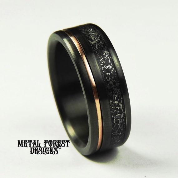 zirconium rose gold ring
