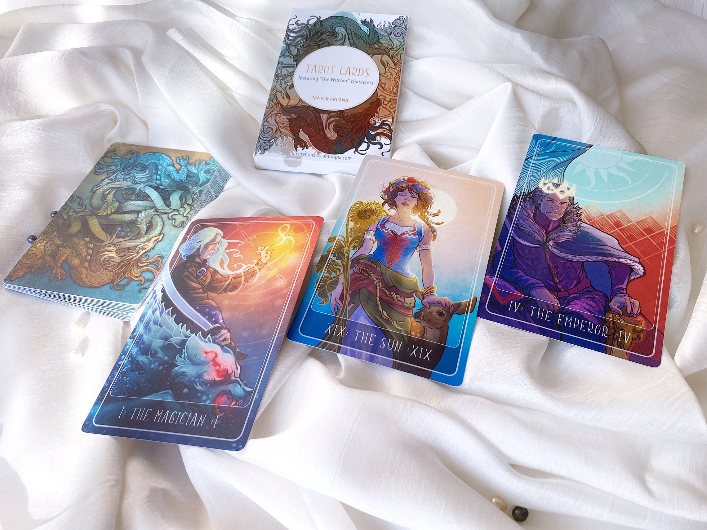 Tarot Cards Full Deck 78 Cards Featuring the Witcher Etsy