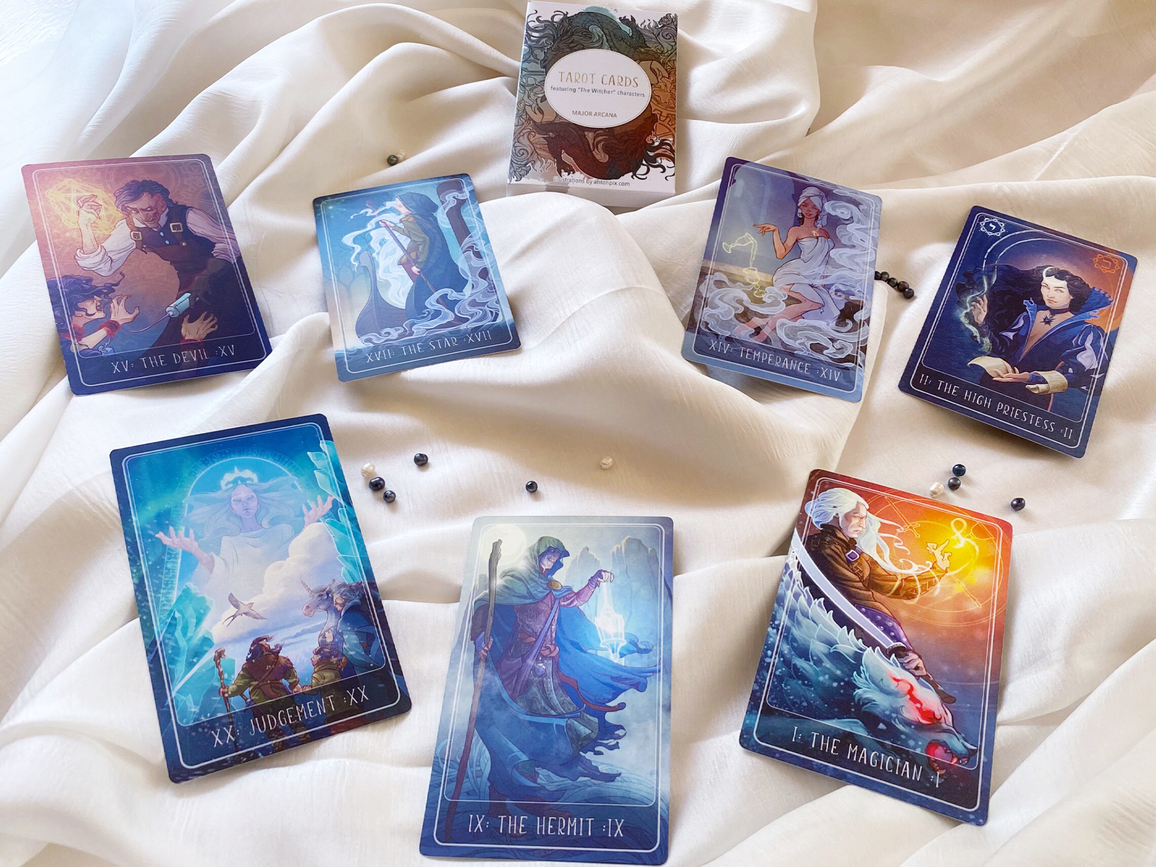 Tarot Cards Full Deck 78 Cards Featuring the Witcher Etsy