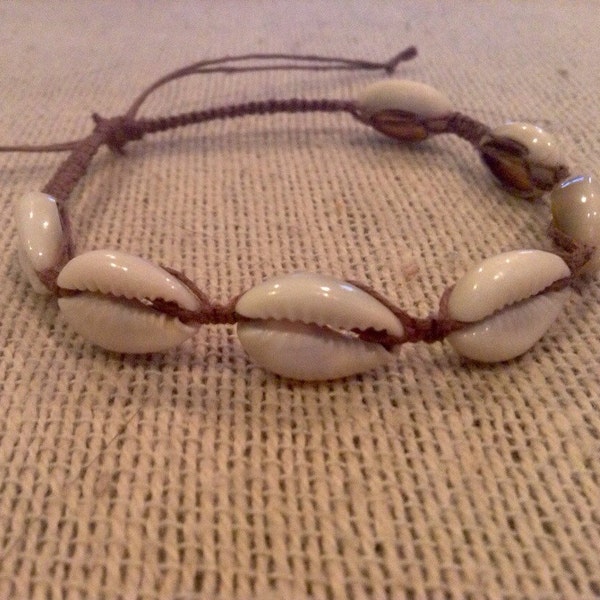 Cowrie Shell Anklet, Beachy Anklet, Beachy Hemp Jewelry, Shell Jewelry, Boho Anklet