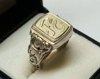 19.2 mm sealing RING 835 silver initials "FE" SR1082