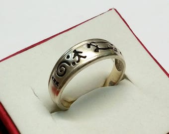 19 mm ring 925 Silver symbol Indian jewelry SR958
