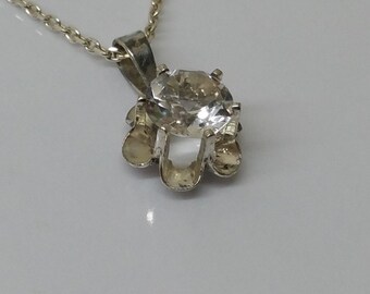 Pendant silver 800 Nica Crystal vintage SK742