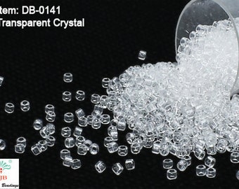 DB-0141 Miyuki Delica 11/0,Transparent Crystal , 5 - 20 gram Seed Beads