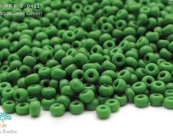 Miyuki Seed 0411 Green Size 15 11 8 6 Opaque Green Bead 10g