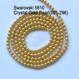 5810-296 Austria Crystal Gold Pearl (001 296 )