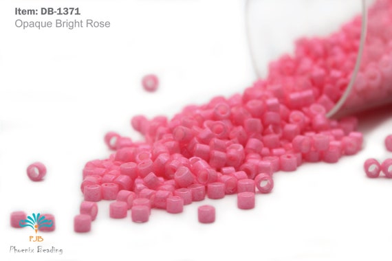 Miyuki Delicas 11//0 Opaque Bright Rose Seed Beads DB-1371