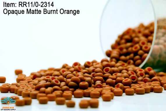 RR 11/0-2314 Miyuki Round Rocailles Opaque Matte Burnt Orange 20