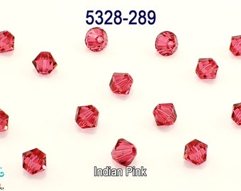 5328-289  Swarovski  Bicone Crystal Beads Indian Pink , 3mm-4mm