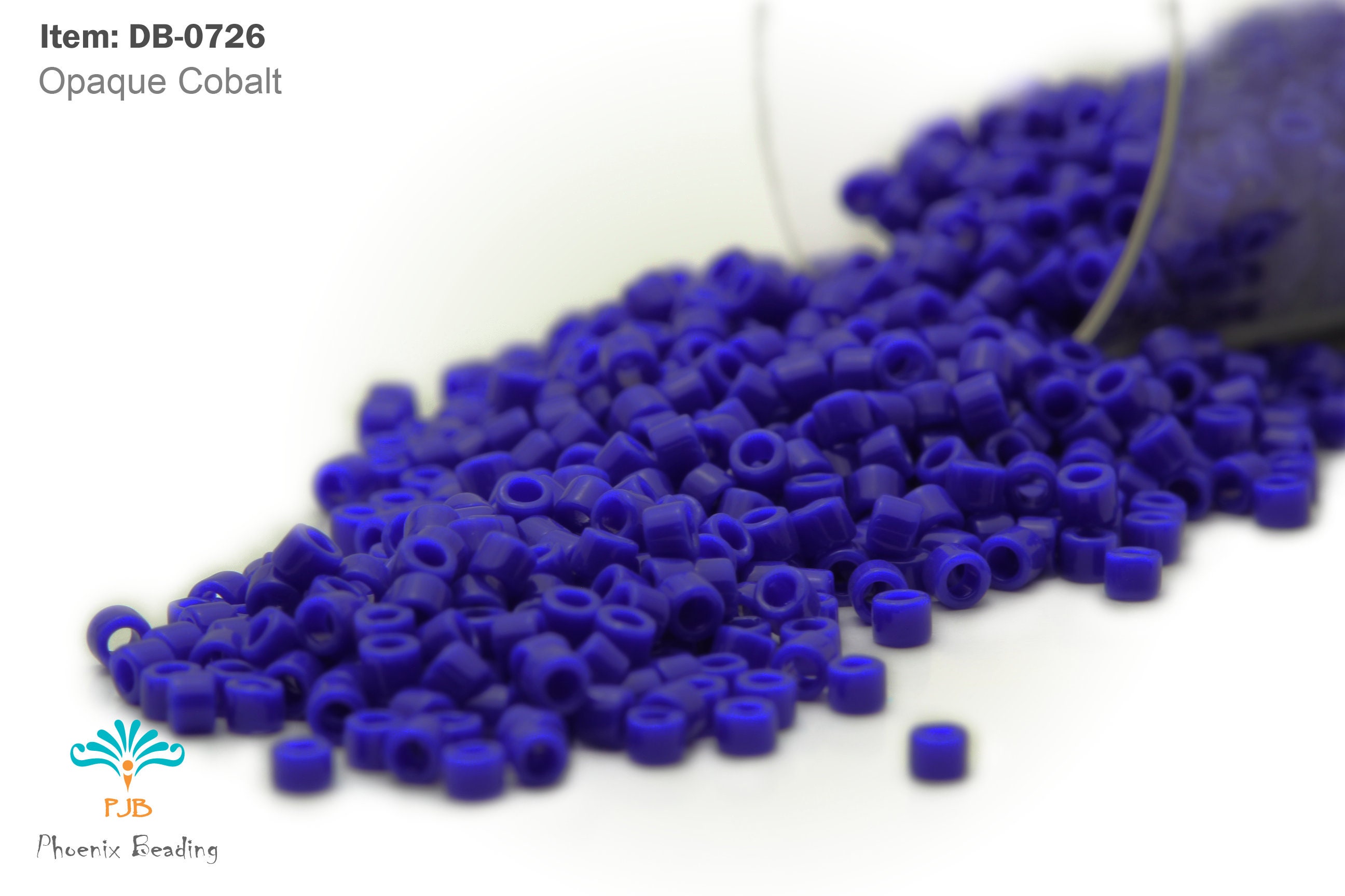 DB-0726 Miyuki Delica 11/0, Opaque Cobalt, 5 - 20 gram Seed Beads